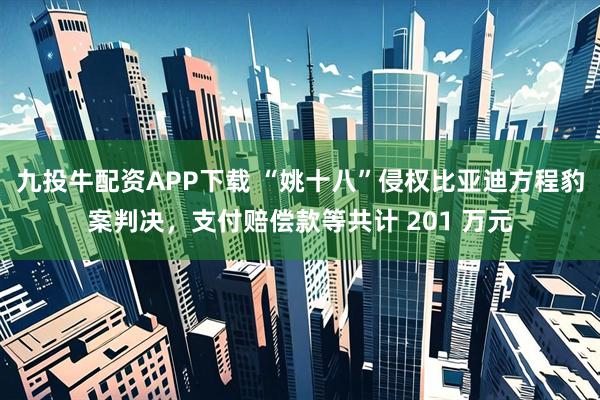 九投牛配资APP下载 “姚十八”侵权比亚迪方程豹案判决，支付赔偿款等共计 201 万元